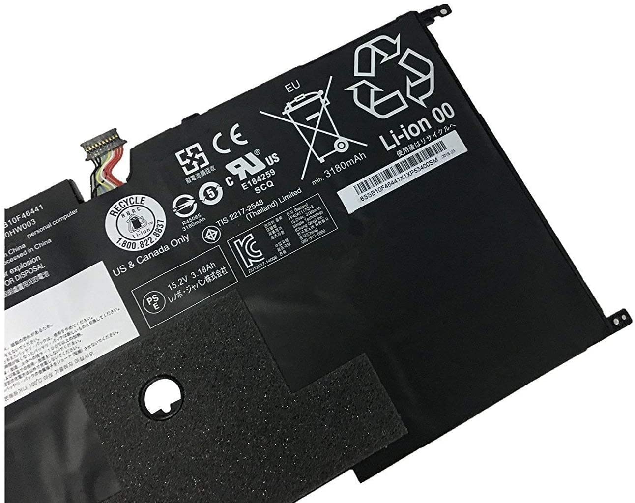 WISTAR 00HW002 Battery for Lenovo ThinkPad X1 Carbon Gen 3 3rd 2015, SB10F46440 00HW003 Laptop,